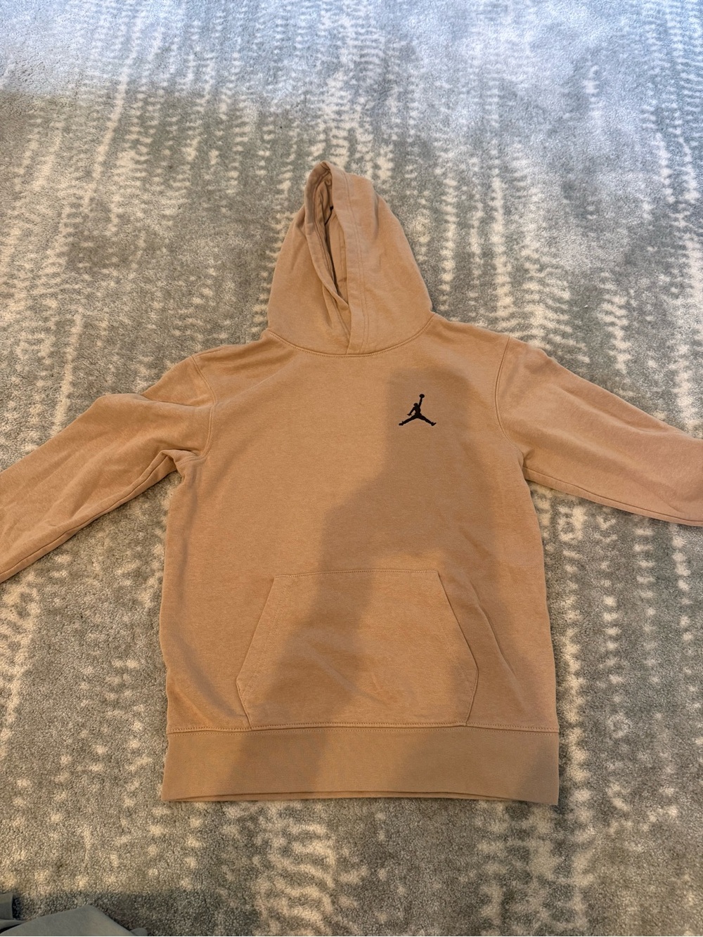 Jordan kids youth large Tan Pullover Hoodie